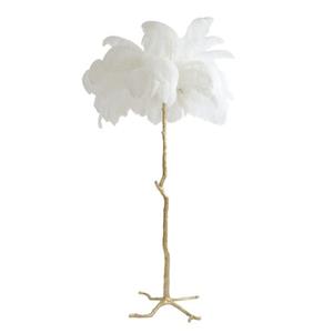 Light & Living  Vloerlamp Feather - 95x95x180cm - Wit