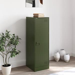 vidaXL Dressoir 34,5x39x107 cm staal olijfgroen