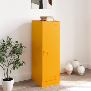 vidaXL Dressoir 34,5x39x107 cm staal mosterdgeel