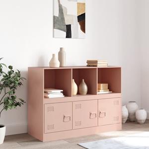 vidaXL Dressoir 99x39x73 cm staal roze