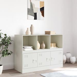 vidaXL Dressoir 99x39x73 cm staal wit
