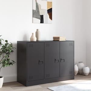 vidaXL Dressoir 99x39x73 cm staal zwart