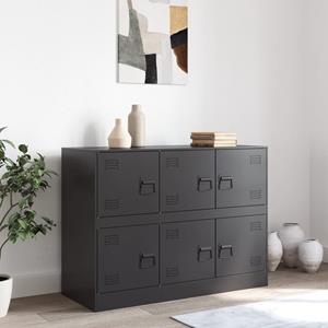 vidaXL Dressoir 99x39x73 cm staal zwart
