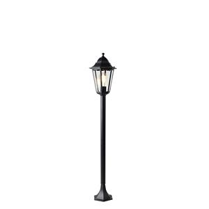 QAZQA Smart staande buitenlantaarn zwart 120 cm incl. Wifi ST64 - New Orleans