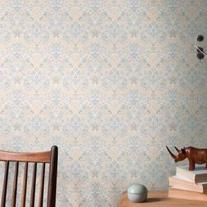 Livingwalls Behang Vogel Beige, Grijs, Wit En Blauw - 53 Cm X 10,05 M - As-390564