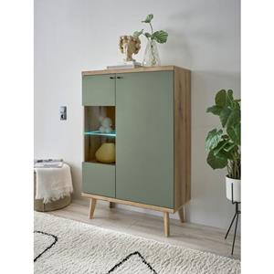 Vitrine ¦ holzfarben ¦ Maße (cm): B: 90 H: 134  - Möbel Kraft