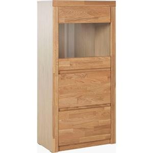Home affaire Vitrinekast Silkeborg mooie greeploze look, gedeeltelijk massief