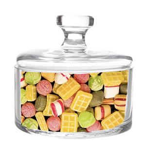 Cosy & Trendy Glazen voorraadpot snoeppot 13 x 12 cm met deksel -