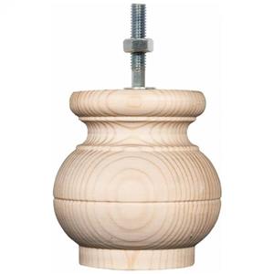 Furniture Legs Europe Vuren houten klok meubelpoot 9cm (M8)