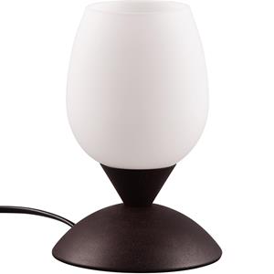 BES LED LED Tafellamp - Trion Bekre - E14 Fitting - 1 lichtpunt - Roestrood - Metaal - Wit Glas