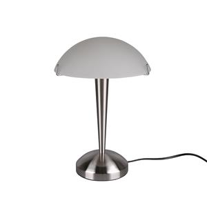 BES LED LED Tafellamp - Trion Ilza - E14 Fitting - 1 lichtpunt - Mat Nikkel - Metaal - Wit Glas