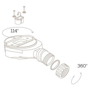 Xenz Soft douchebakafvoer Linear zonder cover H55 mm STLDAZ