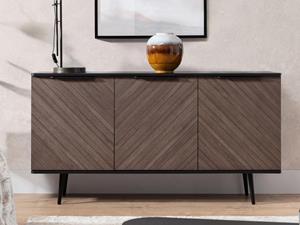 Mobistoxx Dressoir PIEMONTI 3 deuren grafiet/walnoot