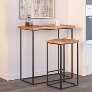 VidaXL Tafelblad rechthoekig natuurlijke rand 70x60x2,5 cm acaciahout