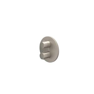 IVY Bond Afbouwdeel - voor Inbouwthermostaat - 3-weg stop-omstel - rond rozet - Geborsteld nickel PVD 6201203