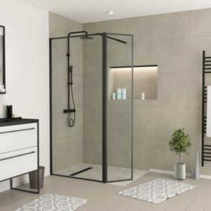 Aurlane Douchewand Dark Edge 90x200cm + 40cm
