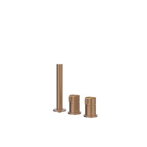 IVY Tribe Badrandcombinatie - 3-weg - mengkraan - uittrekbare handdouche - zonder uitloop - RVS316 - geborsteld mat koper PVD 6301183