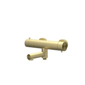IVY Concord Badthermostaatkraan opbouw - draaibare baduitloop - omstel - RVS316 - geborsteld mat goud PVD 6301012