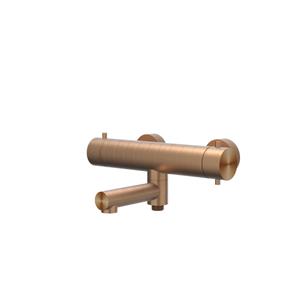 IVY Concord Badthermostaatkraan opbouw - draaibare baduitloop - omstel - RVS316 - geborsteld mat koper PVD 6301013