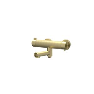 IVY Tribe Badthermostaatkraan opbouw - draaibare baduitloop - omstel - RVS316 - geborsteld mat goud PVD 6301022