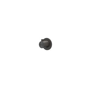 IVY Tribe Afbouwdeel - doorstroom inbouwstopkraan - symmetry - rond rozet - RVS316 - geborsteld carbon black PVD 6201234