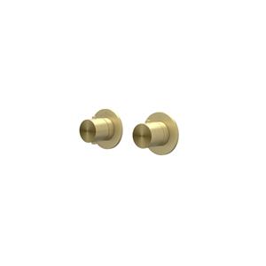 IVY Concord Afbouwdeel - voor Inbouwthermostaat - 2-weg stop-omstel - Symmetry - rond rozet - RVS316 geborsteld mat goud PVD 6903252