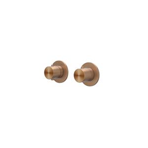 IVY Concord Afbouwdeel - voor Inbouwthermostaat - 2-weg stop-omstel - Symmetry - rond rozet - RVS316 geborsteld mat koper PVD 6903253
