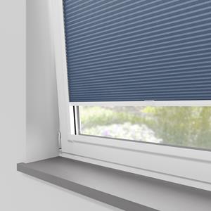 Domus Perfect fit - Verduisterend plisségordijn Lexington blauw