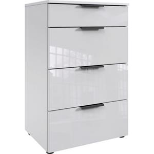 Wimex Ladekast Level36 black C by fresh to go met glazen elementen aan de voorkant, soft-close functie, 54 cm breed