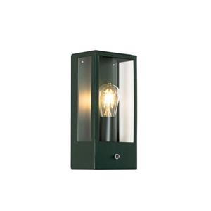 QAZQA Buiten Wandlamp Donker Groen Met Schemersensor Ip44 - Rotterdam
