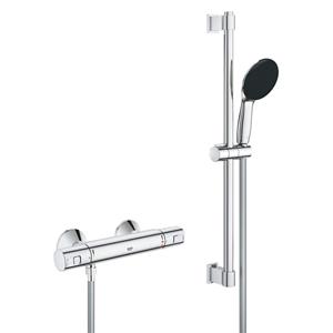 GROHE Precision Start QuickFix Doucheset - douchekraan thermostatisch - met koppelingen - met glijstangset - 60cm - met handdouche - 1 straalsoort - chroom 34597001