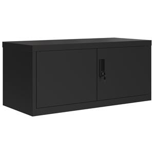 vidaXL Archiefkast 90x40x180 cm staal zwart