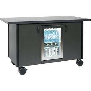Service- en koffiestation, met 1 koelkast en 2 deuren, l x b x h = 1600 x 740 x 900 mm