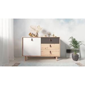 INOSIGN Dressoir BILL breedte 120 of 180 cm, massief eikenhouten poten