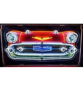 Fiftiesstore 1957 Chevrolet Bel-Air Autoneus Neon XL 152 x 65 cm