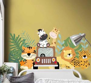 Tenstickers Muursticker kinderkamer safari dieren