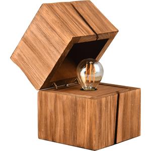 BES LED LED Bureaulamp - Trion Bomo - E14 Fitting - 2W - Zeer Warm Wit 2700K - Bruin - Natuur Hout