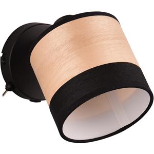 BES LED LED Wandlamp - Wandverlichting - Trion Lazo - E14 Fitting - Rond - Mat Zwart - Metaal