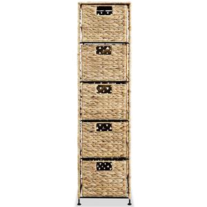 vidaXL Opbergset met 5 manden 25,5x37x100 cm waterhyacint