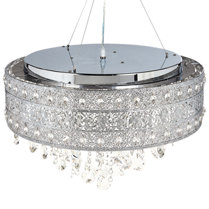 BELIANI Kroonluchter zilver BARBEIRA