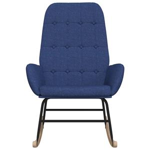 vidaXL Schommelstoel stof blauw