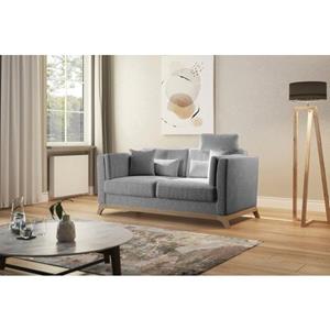 Home affaire 2,5-zitsbank Viva optioneel met houten frame van beukenhout