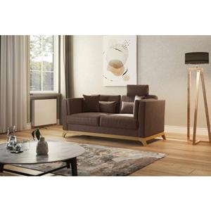 Home affaire 2,5-zitsbank Viva optioneel met houten frame van eikenhout