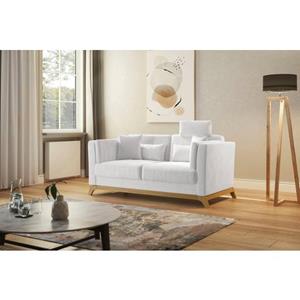 Home affaire 2,5-zitsbank Viva optioneel met houten frame van eikenhout