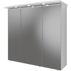 Saphir Spiegelkast Quickset 316 Badkamermeubel, 3 spiegeldeuren, 6 planken, 75 cm breed