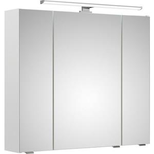 Saphir Spiegelkast Quickset Breedte 80 cm, 3-deurs, ledverlichting, schakelaar-/stekkerdoos