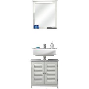 Saphir Badkamerserie Quickset 928 2-teilig, Waschbeckenunterschrank mit Spiegel (2-delig)