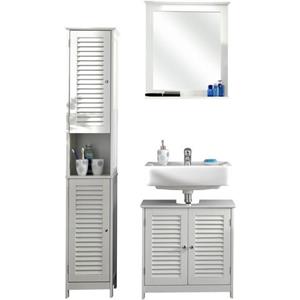 Saphir Badkamerserie Quickset 928 3-teilig, Waschbeckenunterschrank mit Spiegel (3-delig)