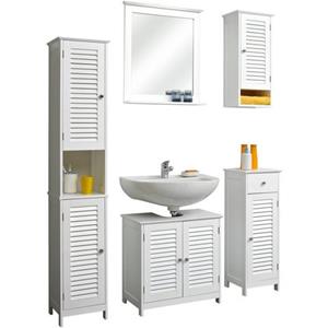 Saphir Badkamerserie Quickset 928 5-teilig, Waschbeckenunterschrank mit Spiegel (5-delig)