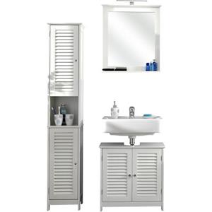 Saphir Badkamerserie Quickset 928 3-teilig, Waschbeckenunterschrank mit LED-Spiegel (4-delig)